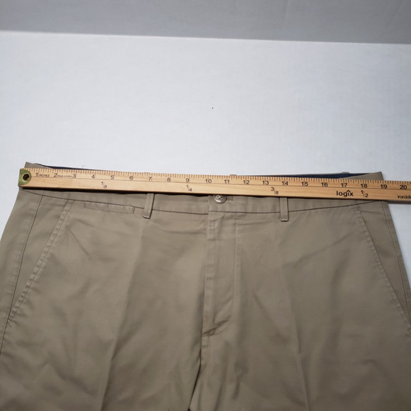 GAP Chino Khaki Pants 36x27 Mens Brown Straight Leg Relaxed Flat Front Cotton - Picture 6 of 16